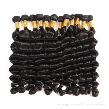 Loose Wave Bundles Brazilian Human Hair Remy 3/4 /Pcs Lot Natural Black 100% Human Hair Extension